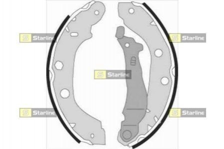 Гальмівні колодки барабанні Toyota Land Cruiser, Nissan Patrol, Kubistar STARLINE bc 07340