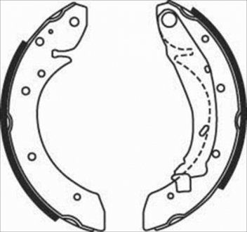 Купить Тормозные колодки барабанные Renault Laguna, Megane, Espace, Scenic STARLINE bc 07730 (фото1) подбор по VIN коду, цена 1309 грн.