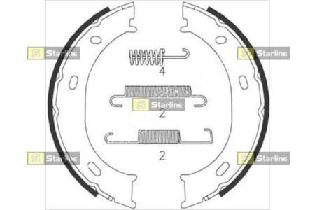 Тормозные колодки барабанные STARLINE bc 07959