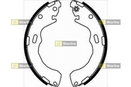 Купить Тормозные колодки барабанные Mazda 626 STARLINE bc 08030 (фото1) подбор по VIN коду, цена 924 грн.