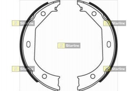 Тормозные колодки барабанные STARLINE bc 08090