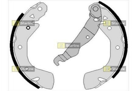 Тормозные колодки барабанные STARLINE bc 08210