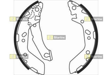 Купити Гальмівні колодки барабанні Hyundai Accent STARLINE bc 08480 (фото1) підбір по VIN коду, ціна 813 грн.