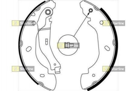 Тормозные колодки барабанные Ford Transit STARLINE bc 08580