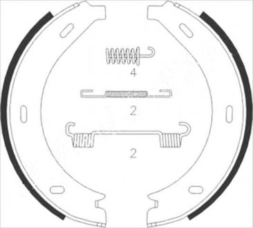 Купить Тормозные колодки барабанные STARLINE bc 08740 (фото1) подбор по VIN коду, цена 1426 грн.