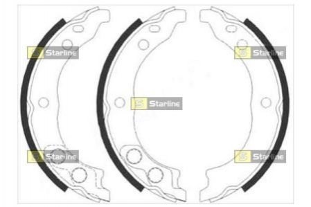 Гальмівні колодки барабанні Lancia Musa, Fiat Doblo, Punto STARLINE bc 08900