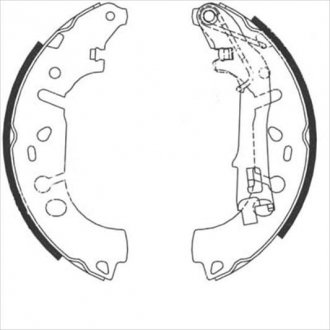 Гальмівні колодки барабанні Opel Corsa, Fiat Punto, Citroen Nemo, Fiat Grande Punto, Peugeot Bipper STARLINE bc 09100