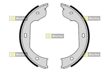 Гальмівні колодки барабанні BMW X5, X6, Volkswagen Transporter, Multivan, BMW F01, F04, E39, X3, E65, E66, F07, E46, Volkswagen Touareg STARLINE bc 09110