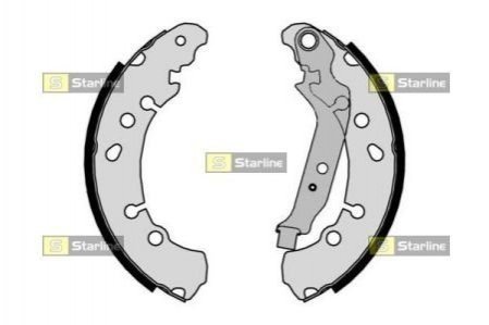 Купити Гальмівні колодки барабанні Toyota Yaris STARLINE bc 09320 (фото1) підбір по VIN коду, ціна 890 грн.