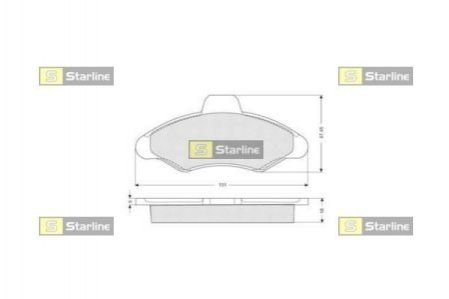 Купить Тормозные колодки дисковые Ford Escort, Orion STARLINE bd s022 (фото1) подбор по VIN коду, цена 609 грн.