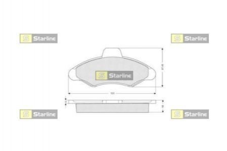 Гальмівні колодки дискові STARLINE bd s022