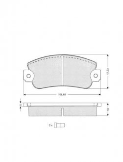 Тормозные колодки дисковые Fiat Tipo, Uno, Lancia Delta, Fiat Punto, Alfa Romeo 145, 146 STARLINE bd s026