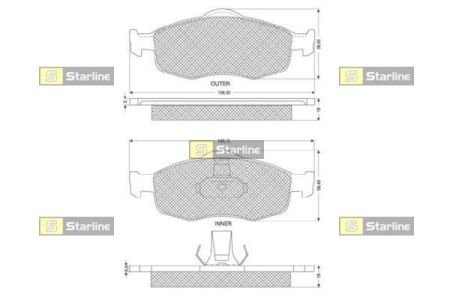 Купить Тормозные колодки дисковые Ford Scorpio, Mondeo STARLINE bd s031 (фото1) подбор по VIN коду, цена 777 грн.