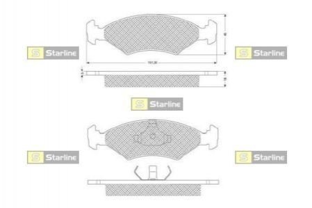 Гальмівні колодки дискові Ford Fiesta STARLINE bd s033