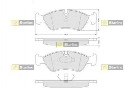 Тормозные колодки дисковые Daewoo Nexia, Lanos STARLINE bd s037