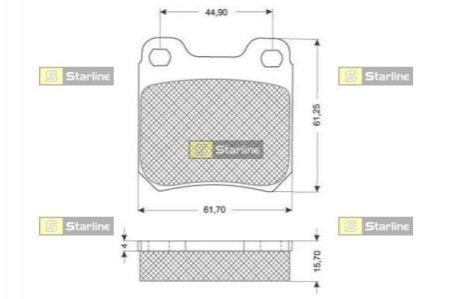 Гальмівні колодки дискові STARLINE bd s042