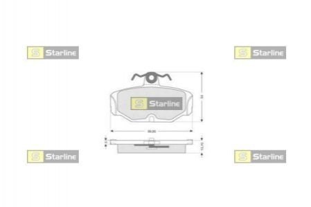 Тормозные колодки дисковые STARLINE bd s045