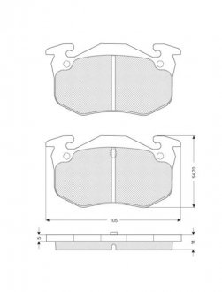 Купить Тормозные колодки дисковые Renault 19, Clio, Peugeot 306, Renault Megane, Citroen Xsara, Peugeot 206 STARLINE bd s055 (фото1) подбор по VIN коду, цена 456 грн.