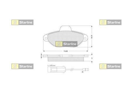 Тормозные колодки дисковые STARLINE bd s057