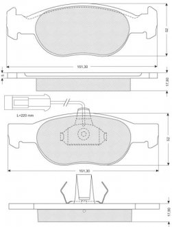 Тормозные колодки дисковые Fiat Punto STARLINE bd s058