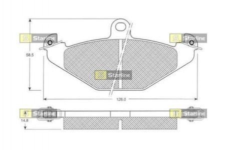 Гальмівні колодки дискові STARLINE bd s059