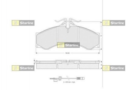 Тормозные колодки дисковые Mercedes W901, W902, W903, W904 STARLINE bd s061