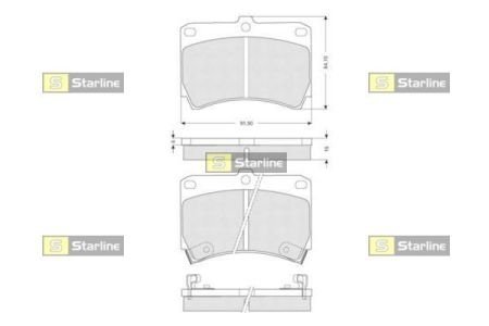 Купити Гальмівні колодки дискові Mazda 323, KIA Rio STARLINE bd s063 (фото1) підбір по VIN коду, ціна 698 грн.