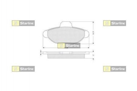 Тормозные колодки дисковые STARLINE bd s070