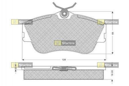 Гальмівні колодки дискові STARLINE bd s074