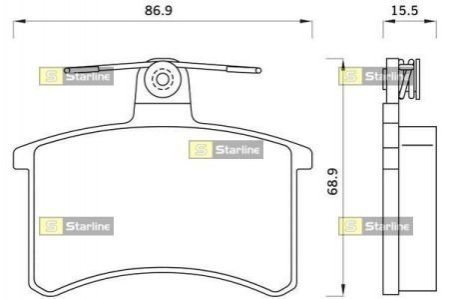 Гальмівні колодки дискові STARLINE bd s078