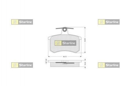 Тормозные колодки дисковые STARLINE bd s080