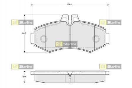 Тормозные колодки дисковые STARLINE bd s086