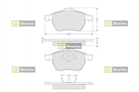 Гальмівні колодки дискові Audi A4, Volkswagen Sharan, Ford Galaxy, Volkswagen Passat STARLINE bd s087