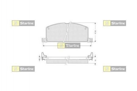 Тормозные колодки дисковые Toyota Carina, Camry, Celica, Lexus ES, Toyota Corolla STARLINE bd s090