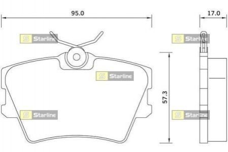 Тормозные колодки дисковые STARLINE bd s097