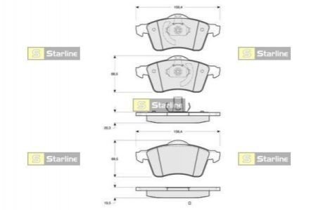 Тормозные колодки дисковые STARLINE bd s114