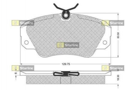 Гальмівні колодки дискові Opel Omega STARLINE bd s121