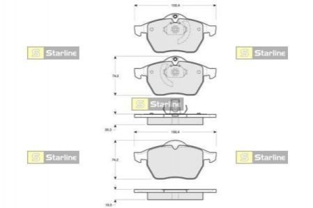 Тормозные колодки дисковые STARLINE bd s122