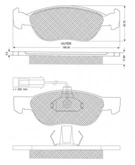 Купити ГАЛЬМІВНІ КОЛОДКИ ДИСКОВІ Alfa Romeo 145, Lancia Delta, Alfa Romeo 146, Fiat Punto STARLINE bd s123 (фото1) підбір по VIN коду, ціна 1120 грн.