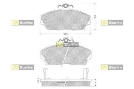 Гальмівні колодки дискові Honda Civic STARLINE bd s124