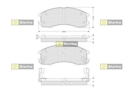 Тормозные колодки дисковые Mazda 626 STARLINE bd s126