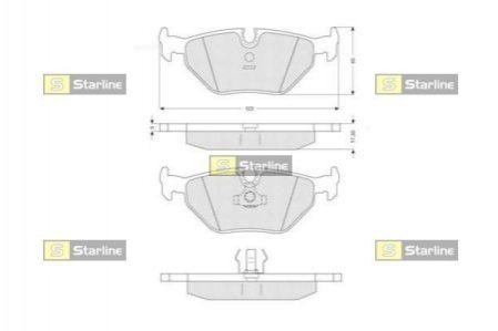 Гальмівні колодки дискові STARLINE bd s131