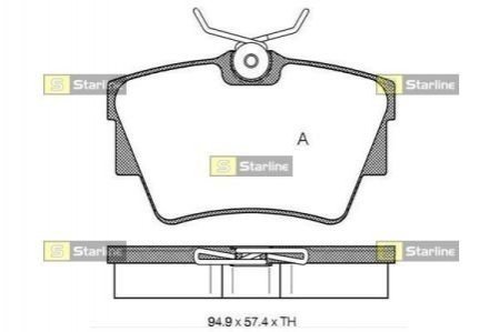 Гальмівні колодки дискові STARLINE bd s136