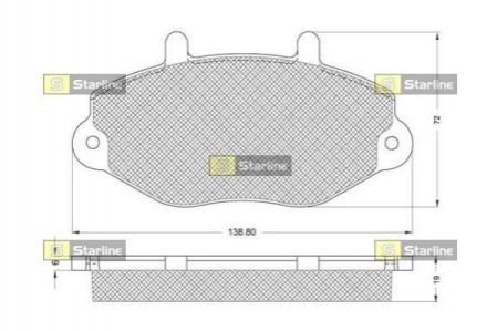 Купить Тормозные колодки дисковые Ford Transit STARLINE bd s137 (фото1) подбор по VIN коду, цена 868 грн.