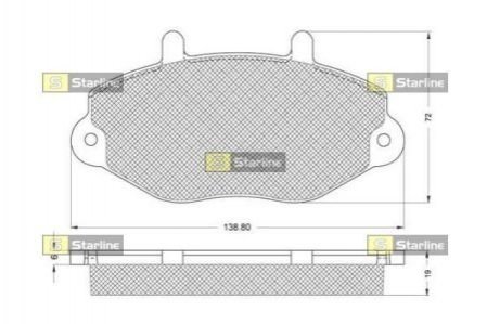 Гальмівні колодки дискові STARLINE bd s137