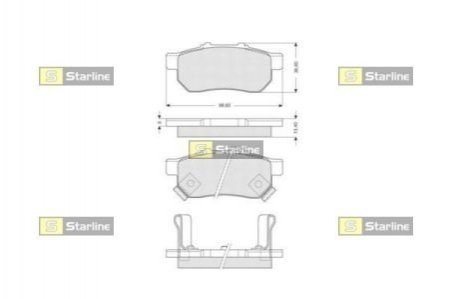 Тормозные колодки дисковые STARLINE bd s149