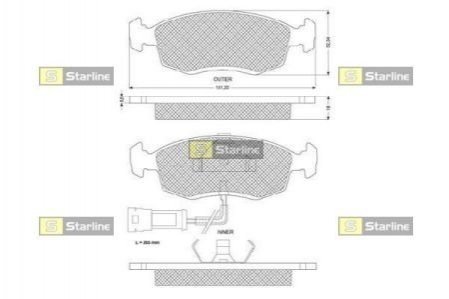 Тормозные колодки дисковые Ford Escort, Sierra, Scorpio, Orion STARLINE bd s157