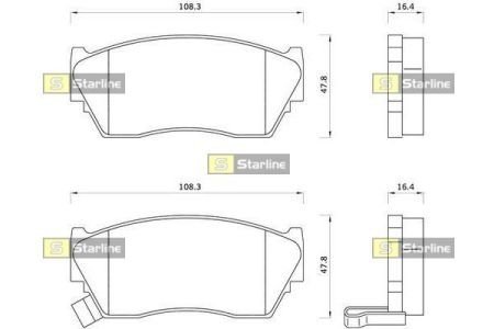 Гальмівні колодки дискові Nissan Almera STARLINE bd s161