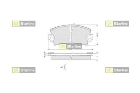 Купити Гальмівні колодки дискові Renault 21, Espace STARLINE bd s175 (фото1) підбір по VIN коду, ціна 570 грн.