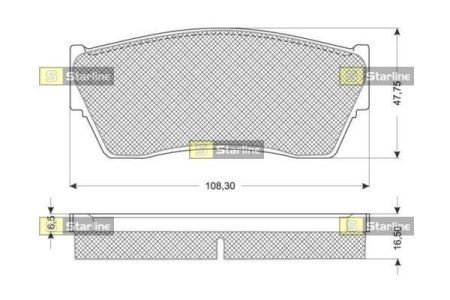 Тормозные колодки дисковые Nissan Sunny STARLINE bd s177